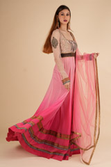 Pink Ombre Anarkali3978 video